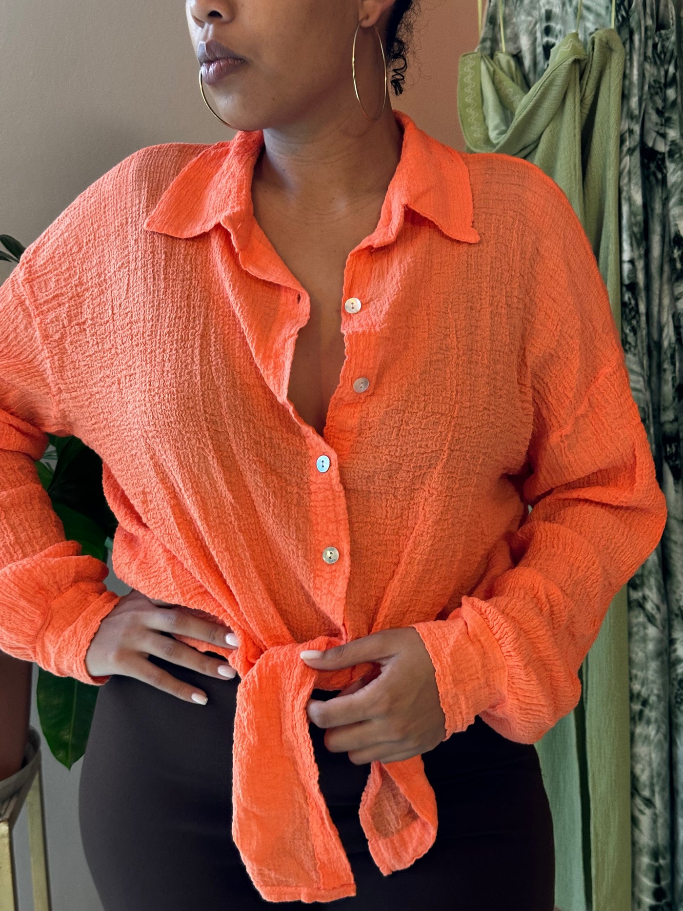 Chemise orange